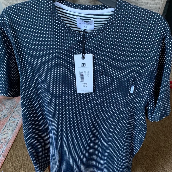 Peter Werth London BRIDGER T-SHIRT -Dark  NAVY Medium - Picture 6 of 10